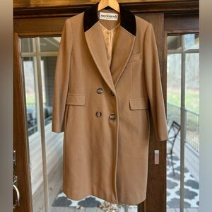 macKintosh if New England Women's Camel Double-Breasted Wool Trench Coat